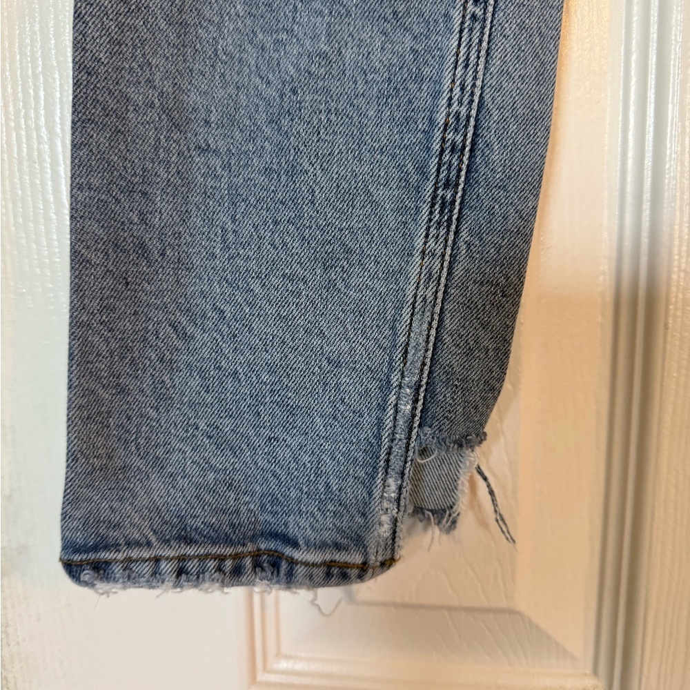 Agolde Slim Straight Light Wash Jeans Size 26 Button Fly - Picture 5 of 13
